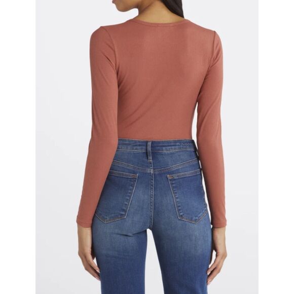 stitchfix x kaileigh chana long sleeve knit bodysuit xl - Picture 2 of 4